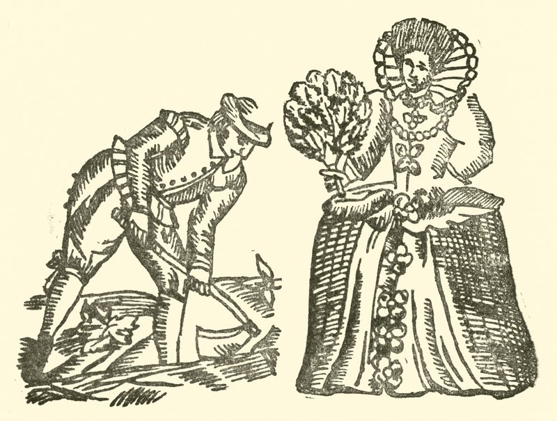 Ilustração para As Baladas Roxburghe (xilogravura) de (after) English School