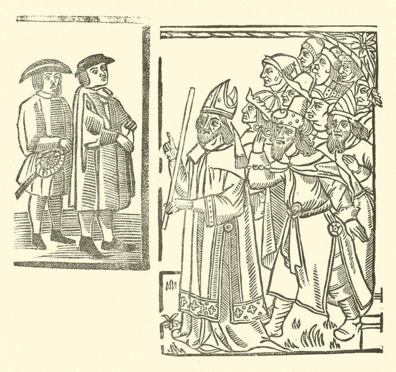 Ilustração para As Baladas Roxburghe (xilogravura) de (after) English School