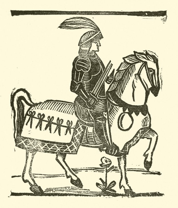 Ilustração para As Baladas Roxburghe (xilogravura) de (after) English School