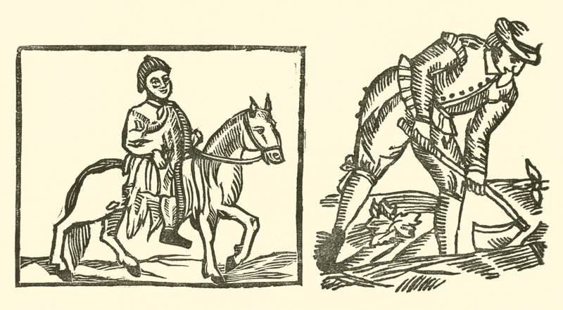 Ilustração para As Baladas Roxburghe (xilogravura) de (after) English School