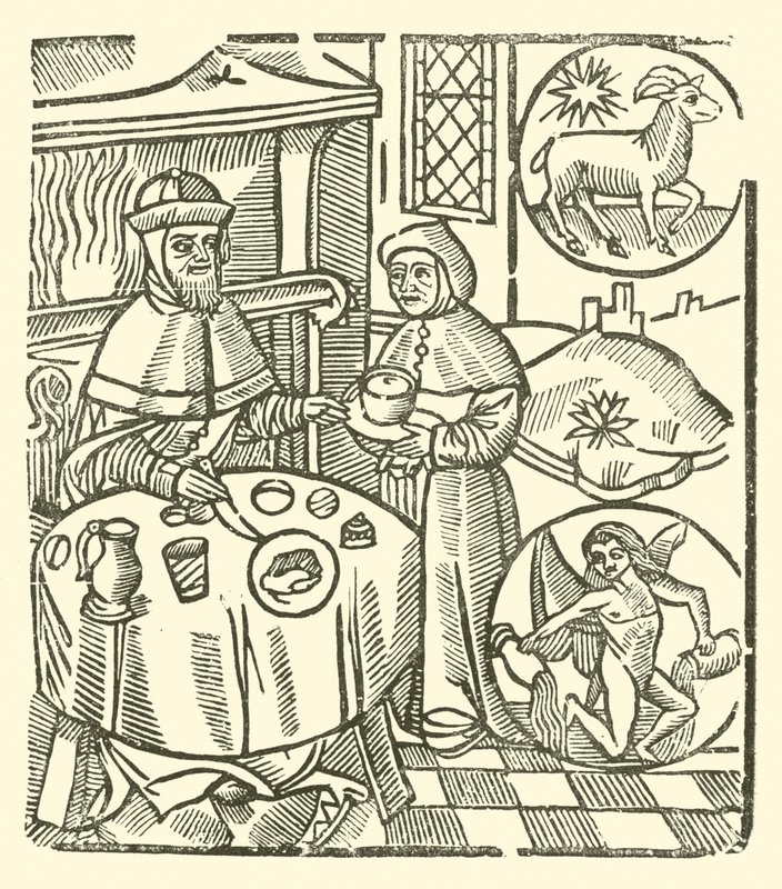 Ilustração para As Baladas Roxburghe (xilogravura) de (after) English School