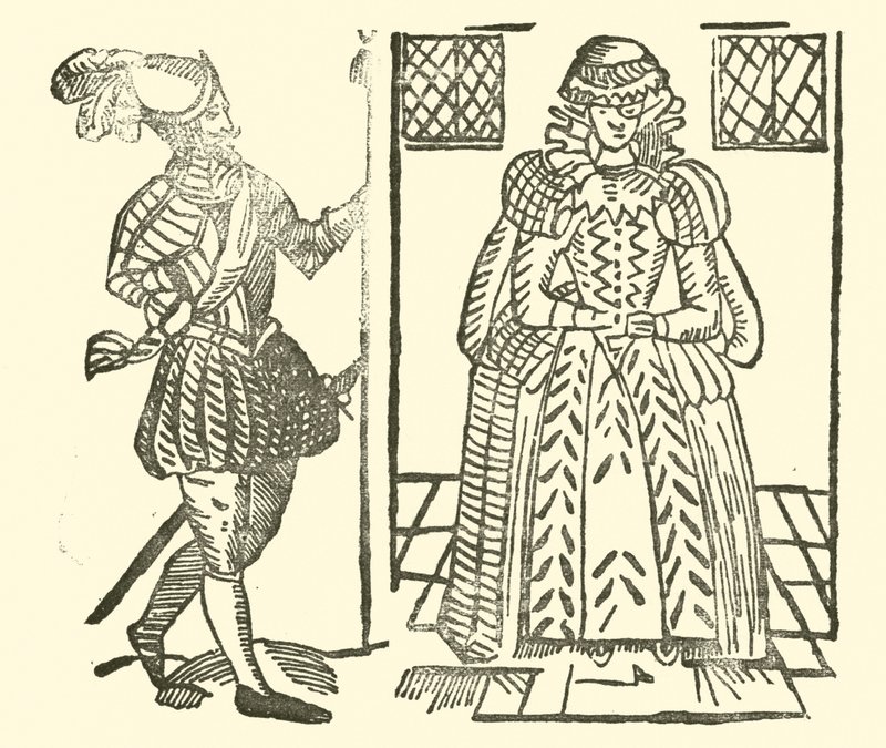 Ilustração para As Baladas Roxburghe (xilogravura) de (after) English School