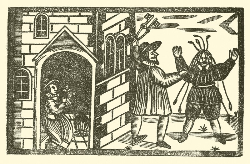 Ilustração para As Baladas Roxburghe (xilogravura) de (after) English School