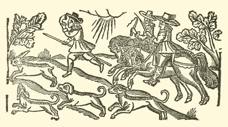 Ilustração para As Baladas Roxburghe (xilogravura) de (after) English School