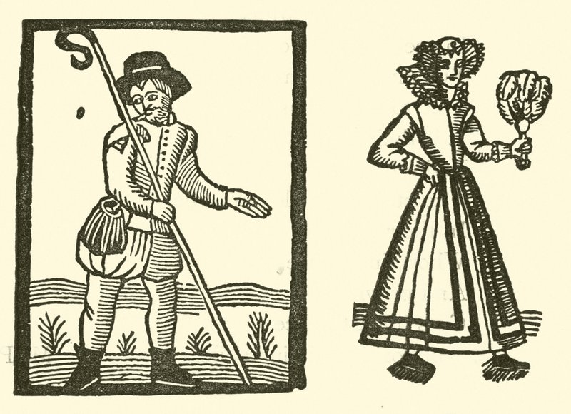 Ilustração para As Baladas Roxburghe (xilogravura) de (after) English School