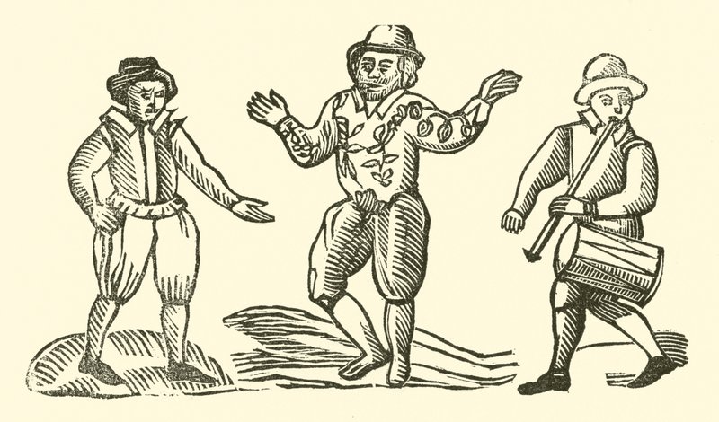Ilustração para As Baladas Roxburghe (xilogravura) de (after) English School