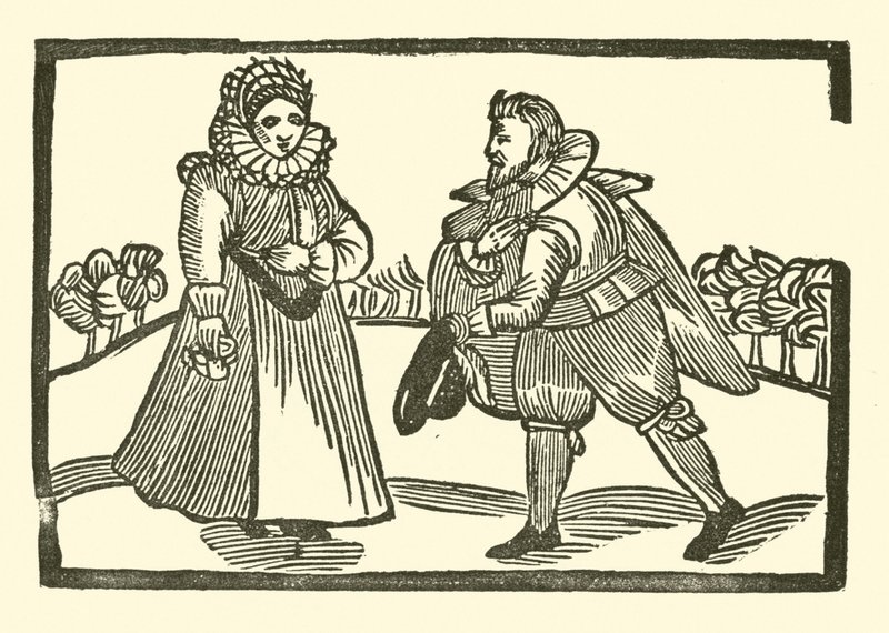 Ilustração para As Baladas Roxburghe (xilogravura) de (after) English School