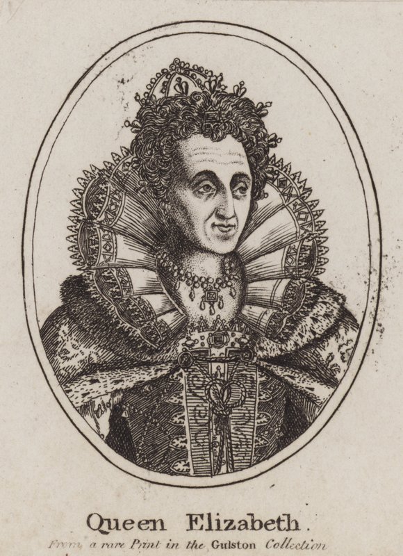 Rainha Elizabeth I (gravura) de (after) English School