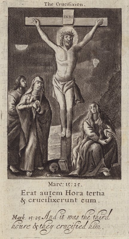 A Crucificação de Jesus Cristo (gravura) de (after) English School