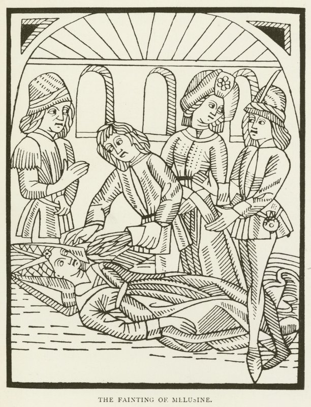 O desmaio de Melusine (gravura) de (after) English School