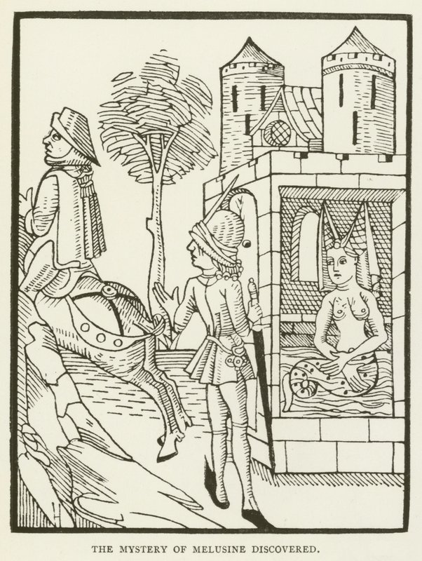 O mistério de Melusine descoberto (gravura) de (after) English School