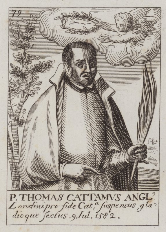 Thomas Cottam, padre católico inglês e mártir (gravura) de (after) English School
