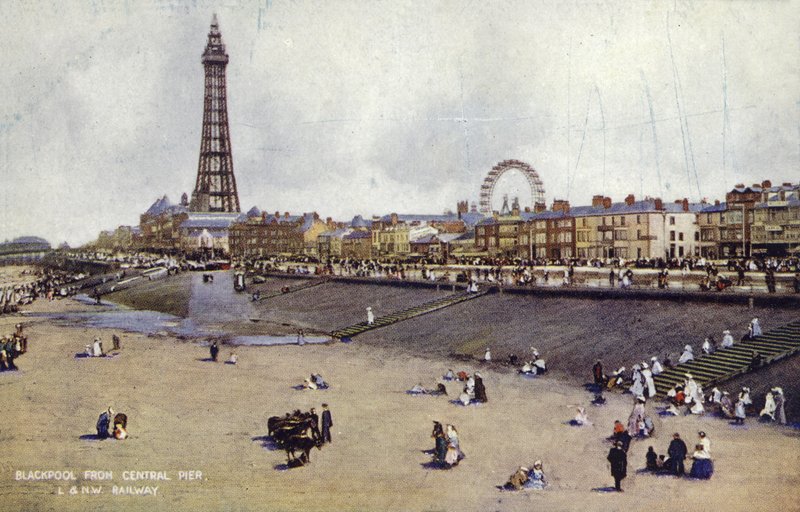 Blackpool do Cais Central (foto a cores) de (after) English photographer