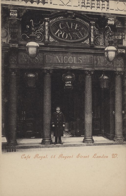 Cafe Royal, 68, Regent Street, Londres, Oeste (foto a p/b) de (after) English photographer
