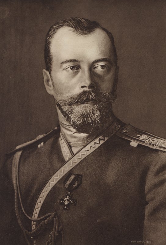 Nicholas II, Czar da Rússia (foto a p/b) de (after) English photographer