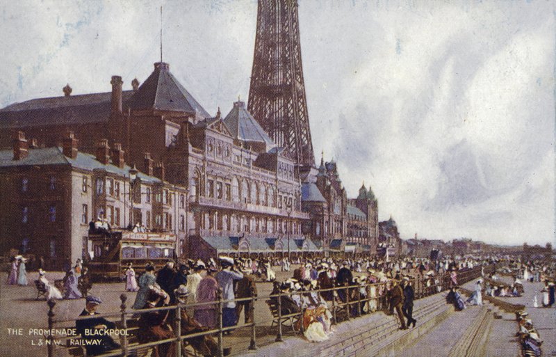 A Promenade, Blackpool (foto a cores) de (after) English photographer