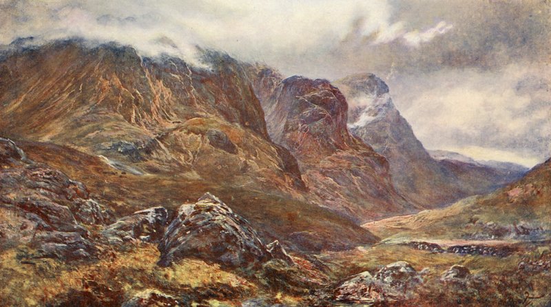 "As Três Irmãs", Glencoe (litografia a cores) de (after) English photographer