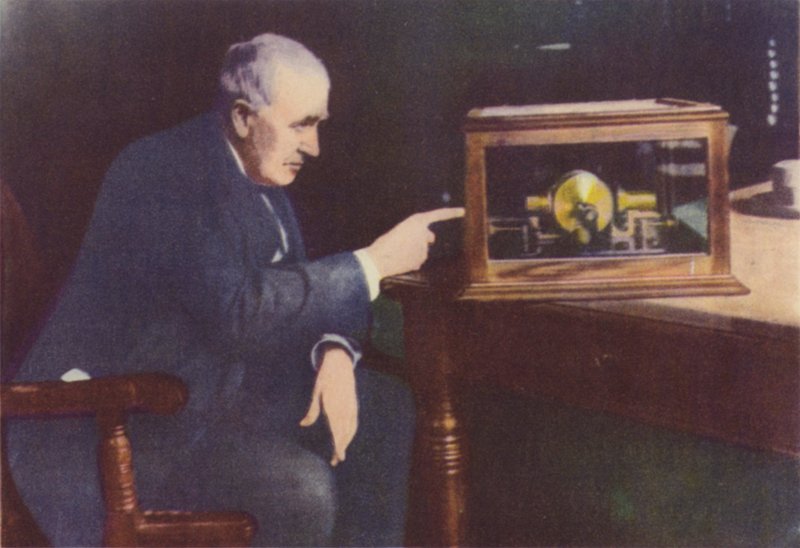 Thomas Alva Edison (foto a cores) de (after) English photographer
