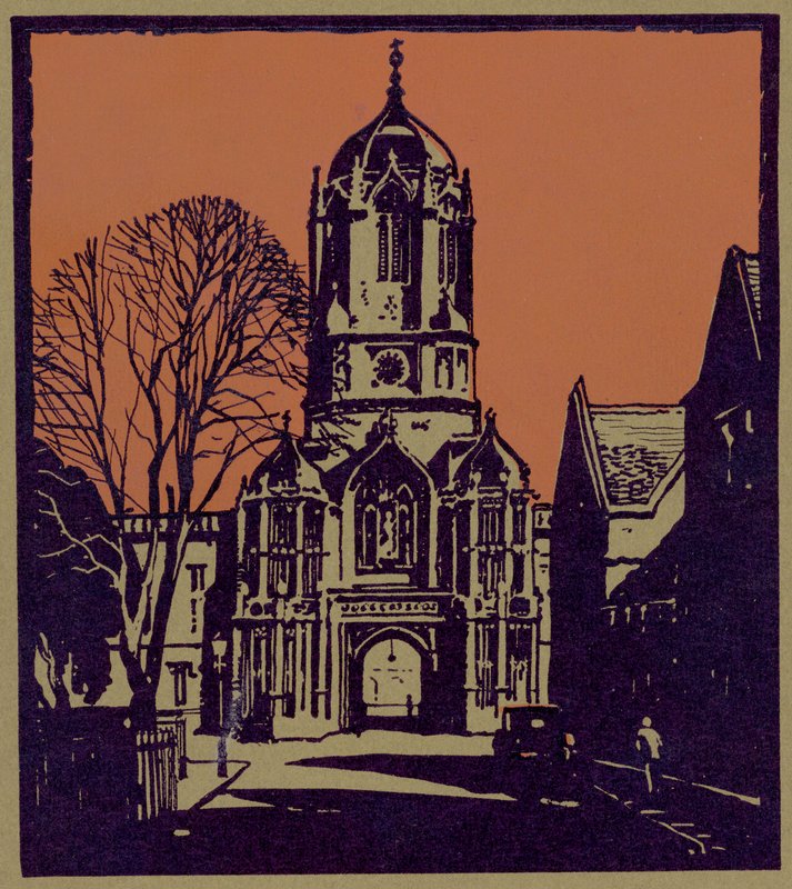 Torre Tom, Igreja de Cristo (xilogravura) de (after) English photographer