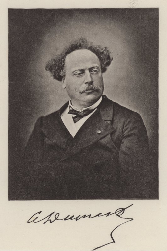 Alexandre Dumas, o Jovem, romancista francês (foto a p/b) de (after) French Photographer