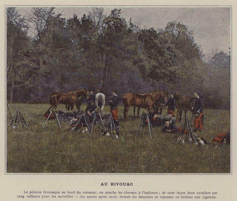 Au Bivouac (foto colorida) de (after) French Photographer