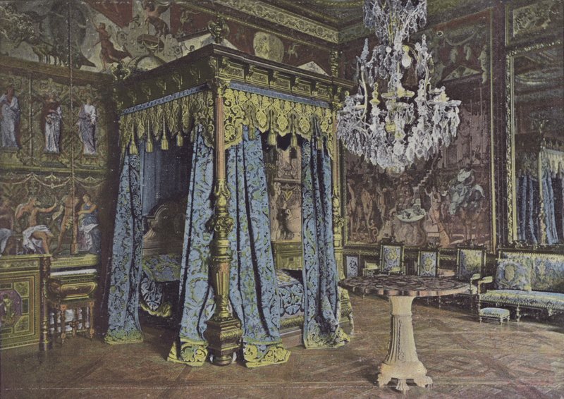 O quarto de Anne of Austria (foto colorida) de (after) French Photographer