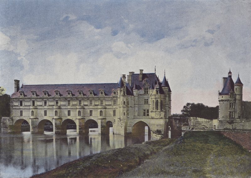Chateau de Chenonceaux (foto colorida) de (after) French Photographer