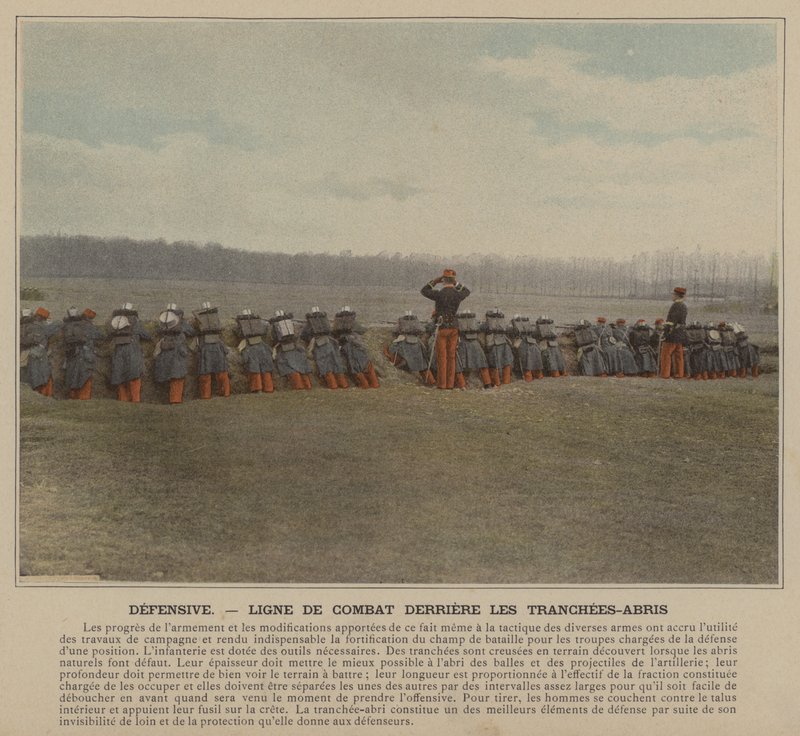Defensiva, Ligne de Combat Derriere les Tranchees-Abris (foto colorida) de (after) French Photographer