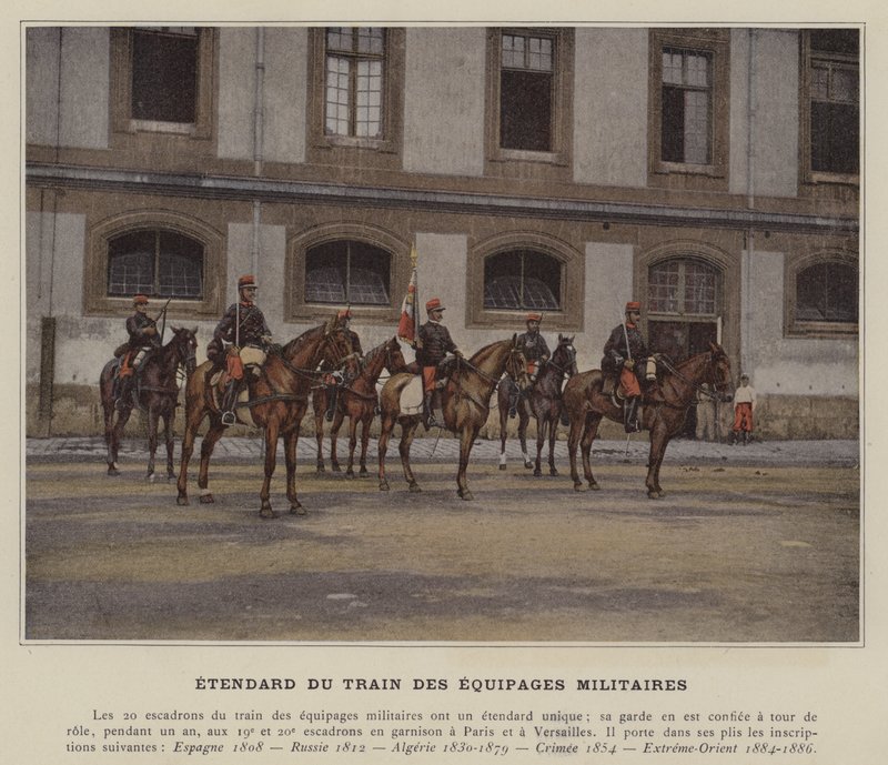 Etendard du Train des Equipages Militaires (foto colorida) de (after) French Photographer