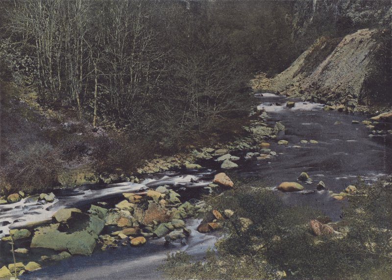 Gorges de la Cere perto de Laval de Cere (foto colorida) de (after) French Photographer