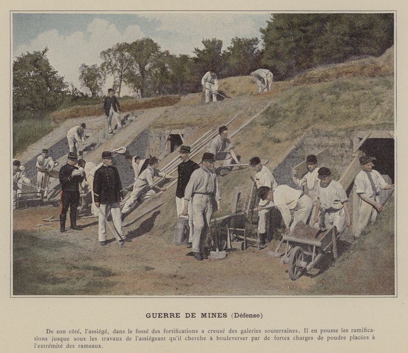 Guerre de Mines, Defense (foto colorida) de (after) French Photographer