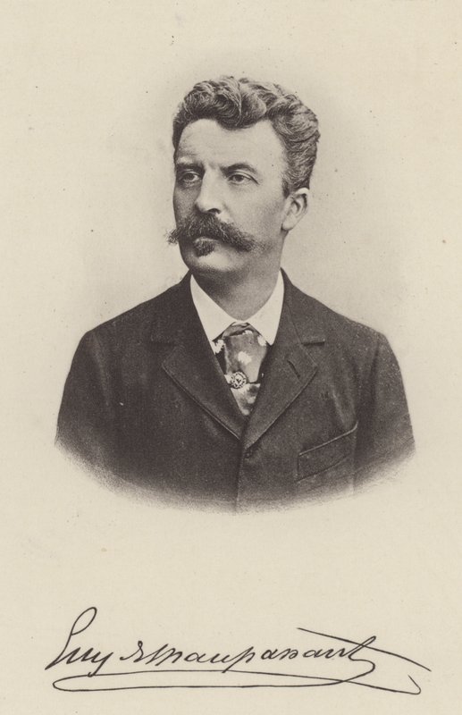 Guy de Maupassant, escritor de contos e romancista francês (foto a p/b) de (after) French Photographer