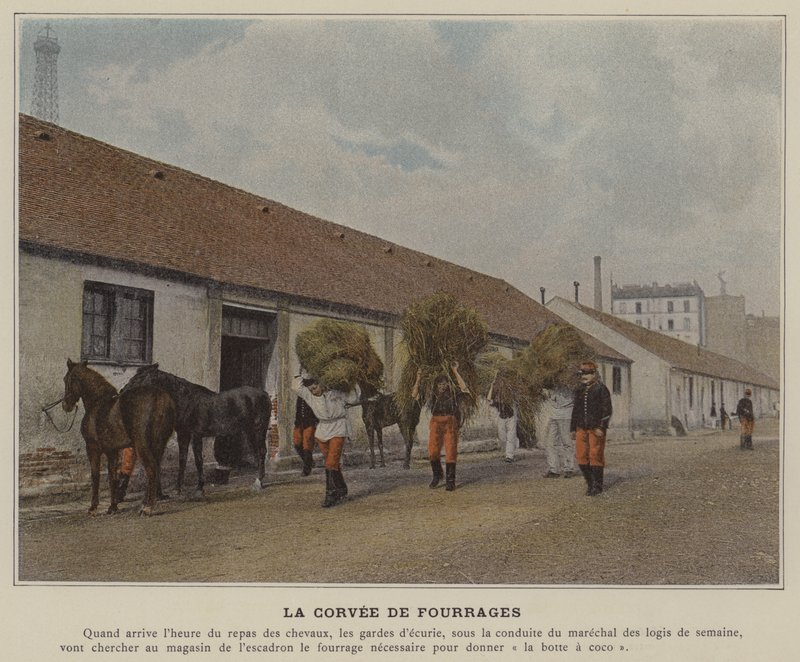 La Corvee de Fourrages (foto colorida) de (after) French Photographer