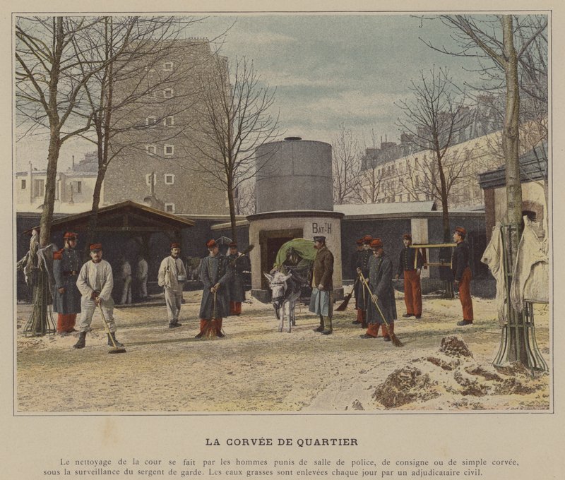 La Corvee de Quartier (foto colorida) de (after) French Photographer