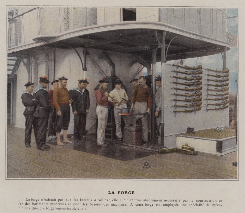 La Forge (foto colorida) de (after) French Photographer