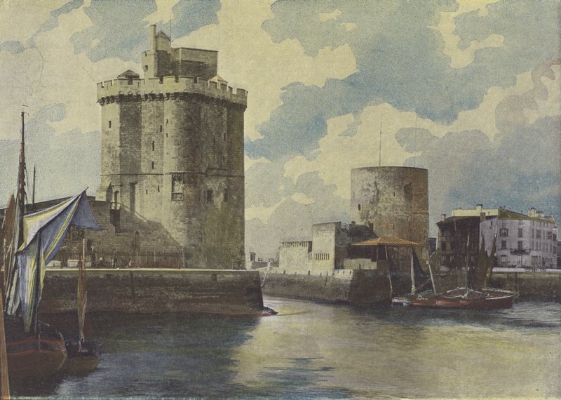 La Rochelle, Entree du Port (foto colorida) de (after) French Photographer