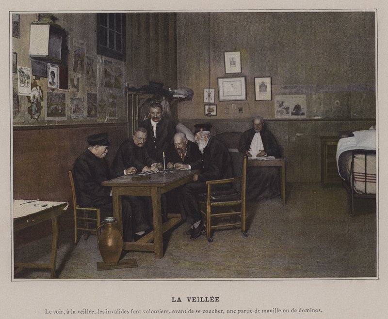 La Veillee (foto colorida) de (after) French Photographer