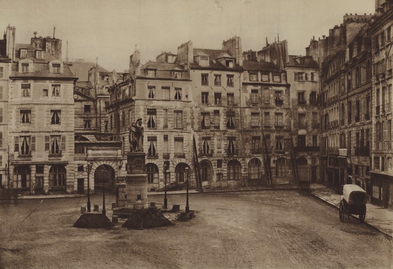 O lugar Dauphine, parte demolida em 1875 (foto a p/b) de (after) French Photographer