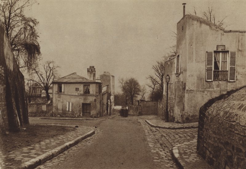 Rua Cortot e Rua Abreuvoir (foto a p/b) de (after) French Photographer