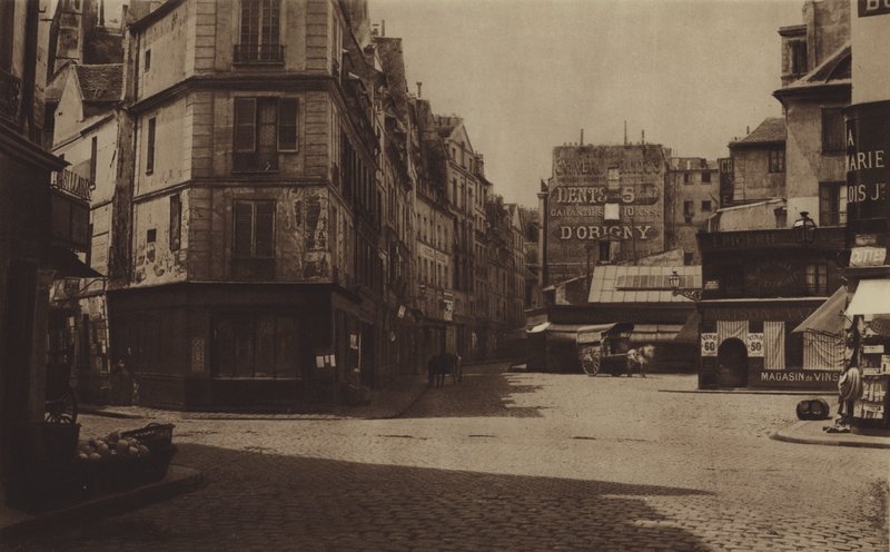 O Carrefour Gozlin, agora boulevard Saint-Germain, era o local da prisão da Abadia (foto a p/b) de (after) French Photographer
