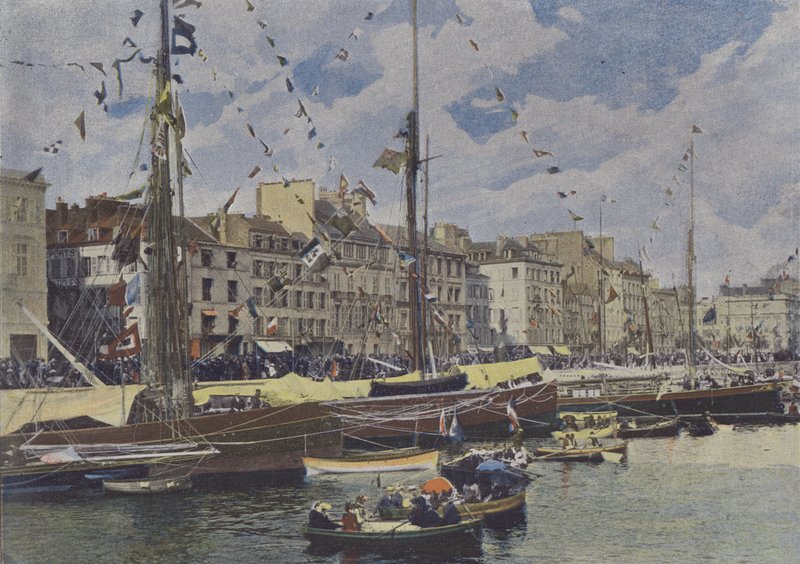 Le Havre, Bassins un jour de fete (foto colorida) de (after) French Photographer