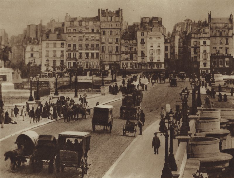 A Pont-Neuf, olhando para norte (foto a p/b) de (after) French Photographer