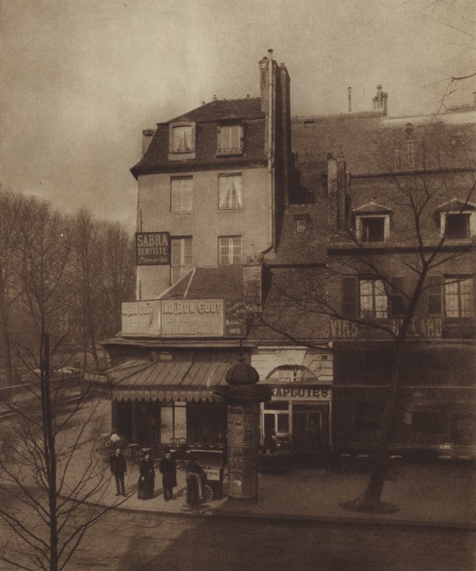 O mesmo canto, visto do Boulevard du Palais (foto a p/b) de (after) French Photographer