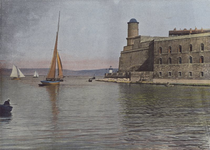 Marselha, Fort Saint-Jean (foto colorida) de (after) French Photographer