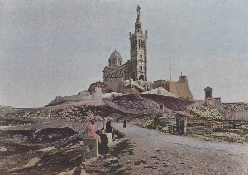 Marselha, Notre-Dame de la Garde (foto colorida) de (after) French Photographer