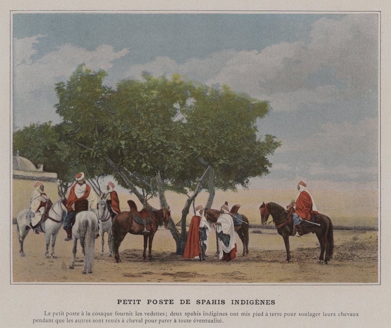 Petit Poste de Spahis Indigenes (foto colorida) de (after) French Photographer