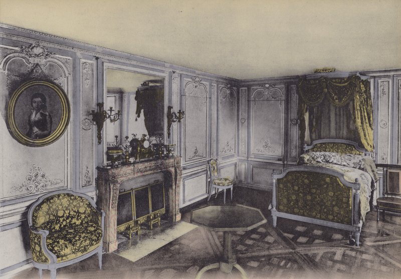 Pequeno Trianon, Quarto Marie-Antoinette (foto colorida) de (after) French Photographer
