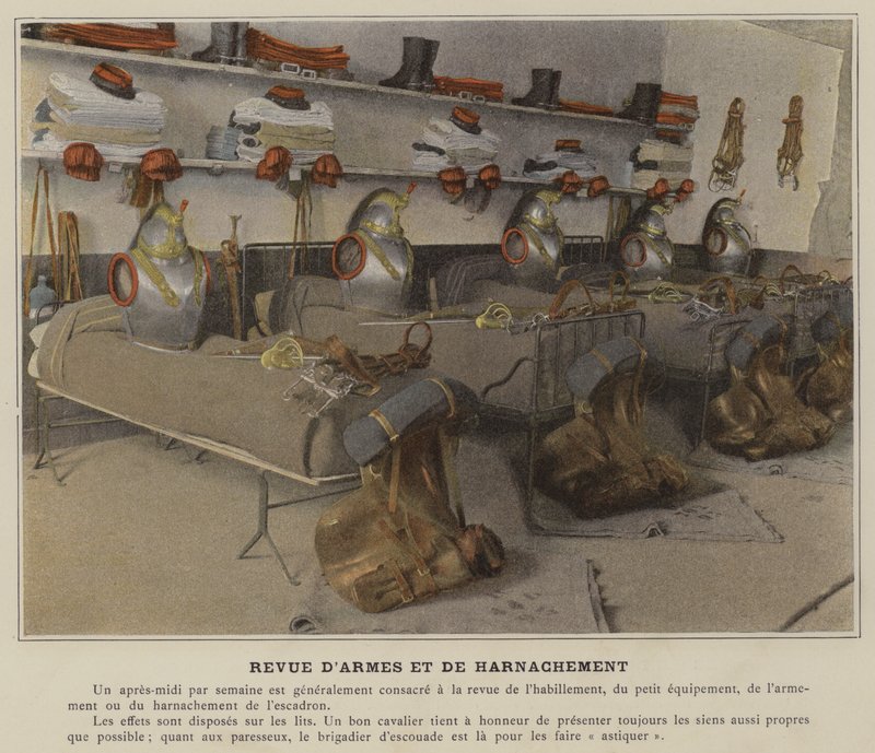 Revisão de armas e arreios (foto colorida) de (after) French Photographer