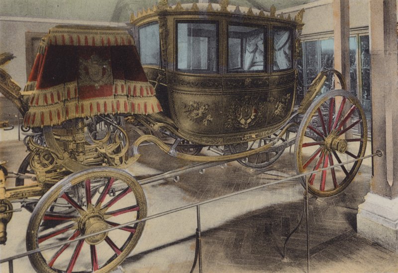 Voiture du Mariage de Napoleon III, Transporte do Casamento de Napoleão III (foto colorida) de (after) French Photographer