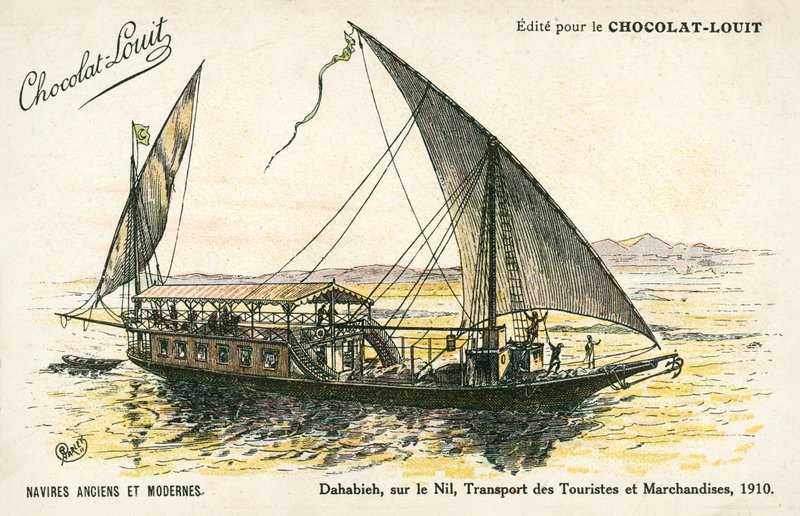 Dahabieh, no Nilo, Transporte de turistas e de mercadorias de (after) French School